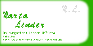 marta linder business card